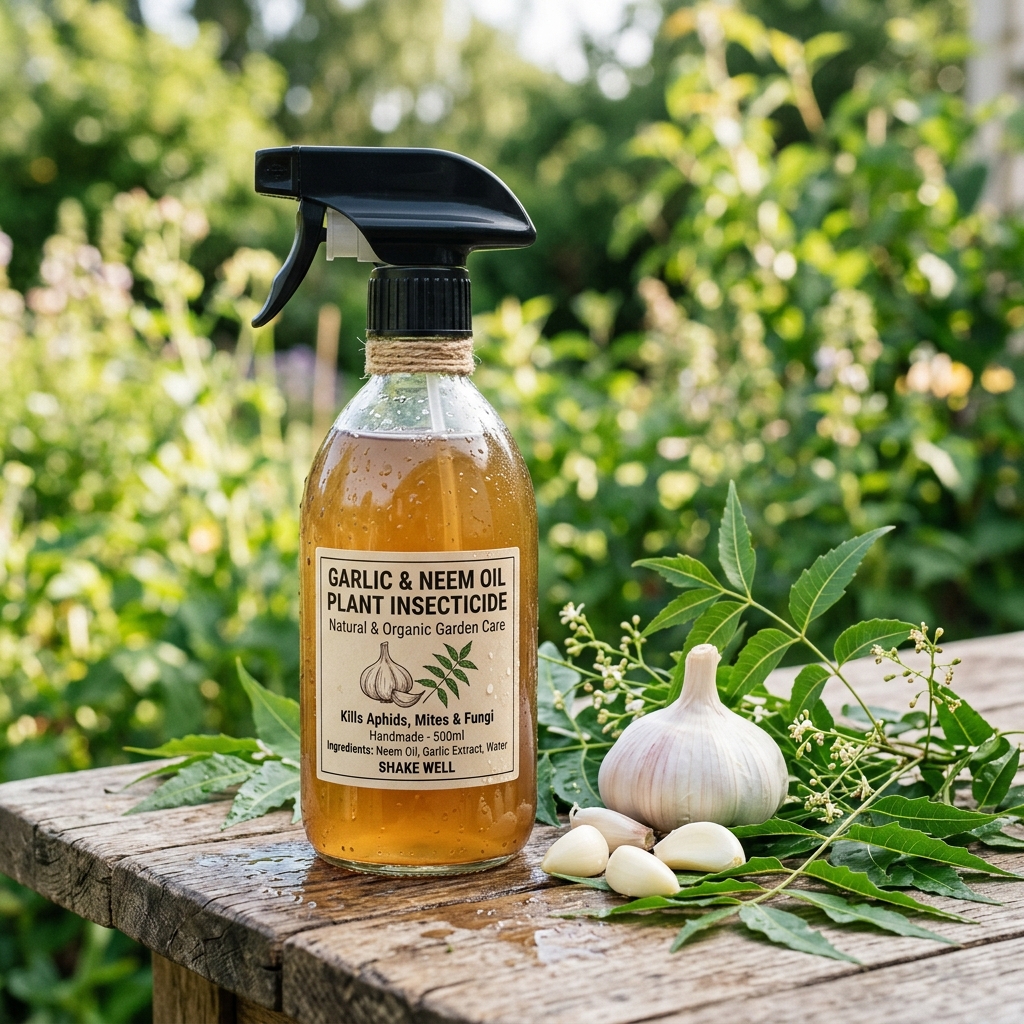 Repelente Orgánico de Ajo y Aceite de Nim