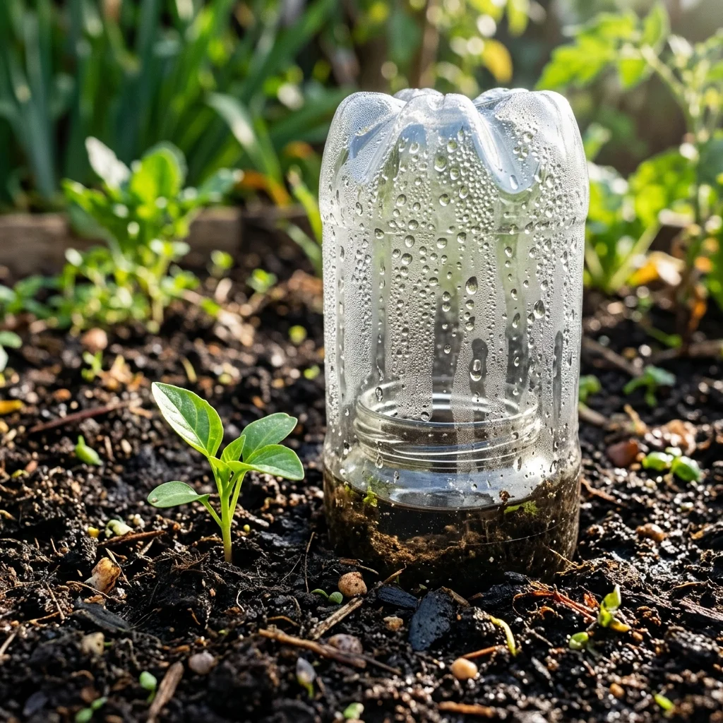 Recipe: Solar Condensation Trap for Irrigation Water - Ultra-localized passive solar distillation and irrigation system for plants and crops, reducing water consumption by half through condensation.